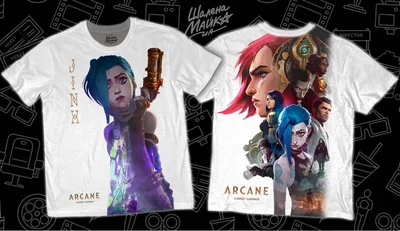 Футболки с полной запечаткой: Arcane - Jinx